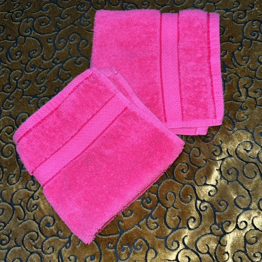 Pink Bath Towel Rags